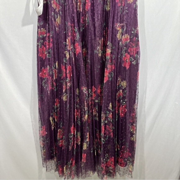 NEW $398 IEENA Mac Duggal‎ [ Small ] Floral Ruffle Fit Flare Tulle Dress #S576 - Picture 11 of 12